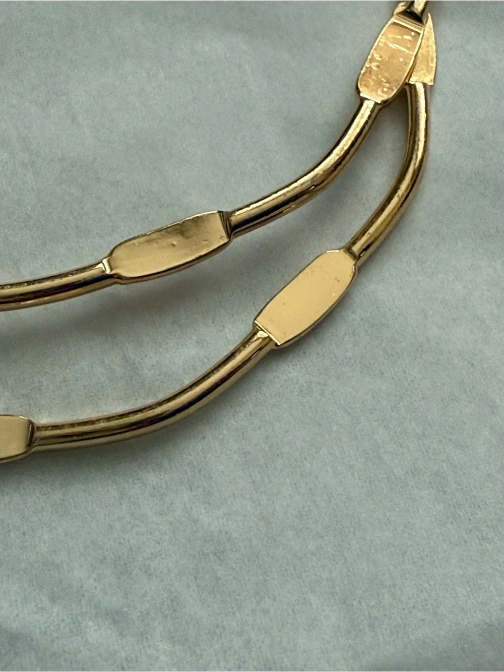 Gold-Tone Double Strand Bracelet for Women - Elegant Link Design